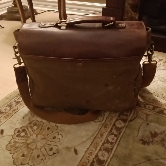 Aaron canvas leather crossbody bag - Picture 4 of 9